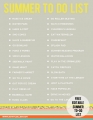 summer to do list