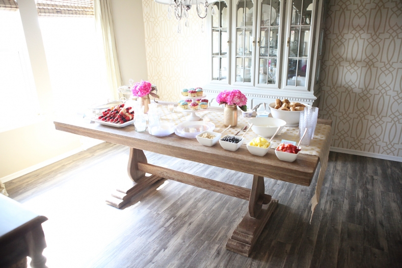 Pink, Gold, and Aqua Bridal Shower Brunch
