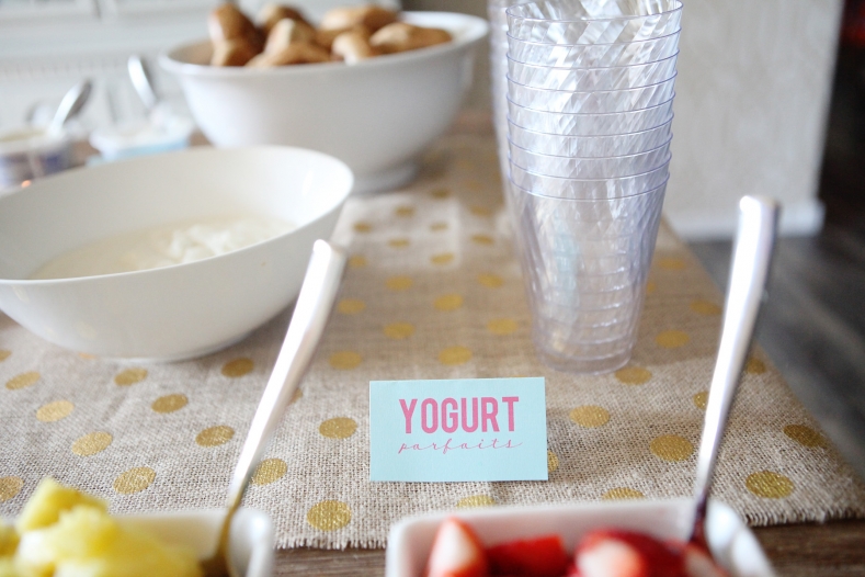 Yogurt Parfaits for Bridal Shower Brunch