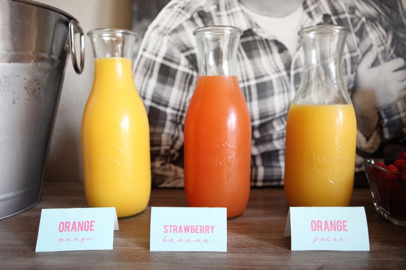 Mimosa Bar for Bridal Shower Brunch