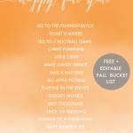 Happy Fall Y’all Free Bucket List Printable