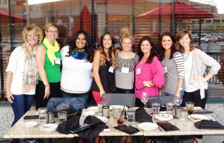 tonya of love of family and home, kathleen, tawny of glamorously mommy, jenny collier, ashley of fancy ashley, nina of according to nina, mandy of house of rose, and natalie from pure and simple