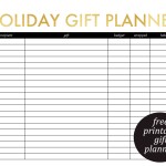 Printable Gift Planner and Christmas Card List