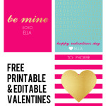 Free Printable and Editable Valentines
