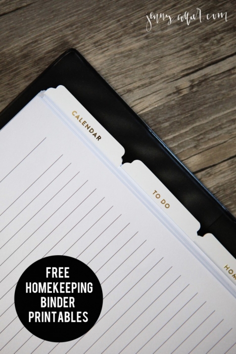 Homekeeping Binder Printables