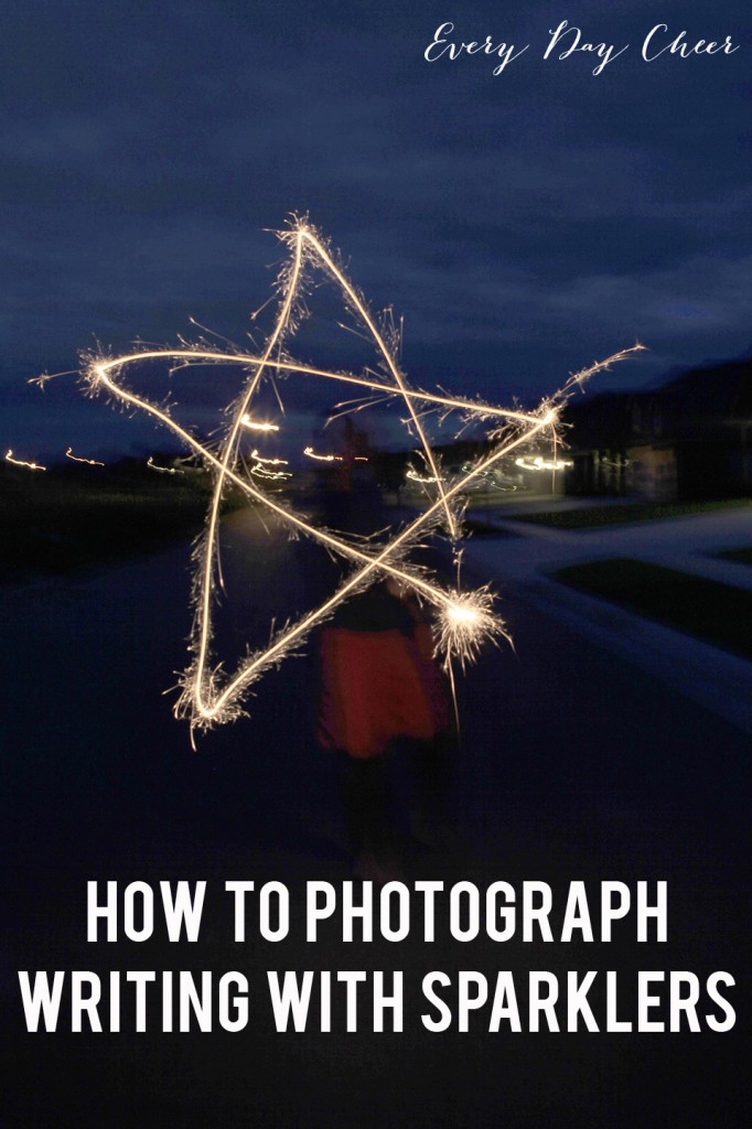 How to photograph writing with sparklers
