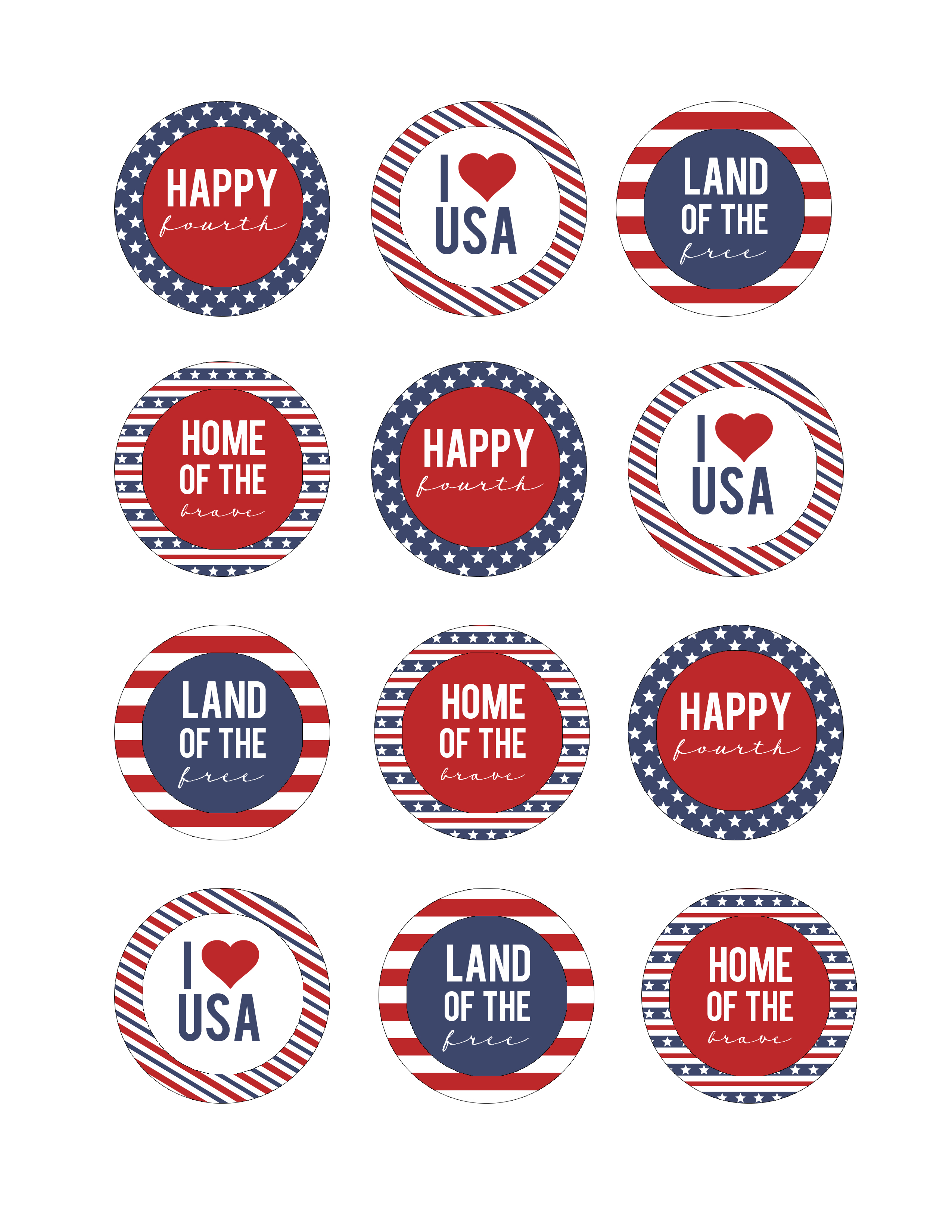 4th of July Printables