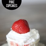 Skinny Strawberry Poke Cupcakes