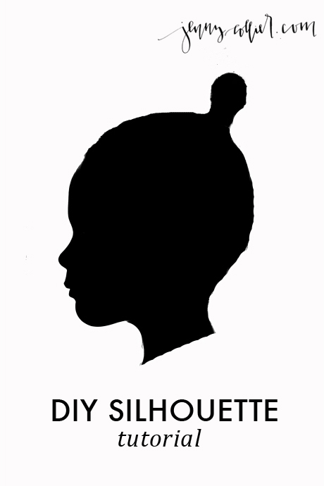 DIY silhouettes.  An easy step by step tutorial on how to create your child