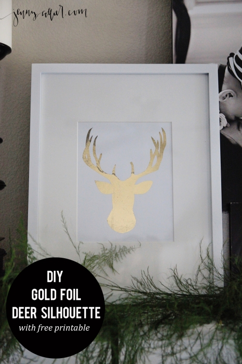 DIY Gold Foil Deer Silhouette