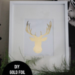 DIY Gold Foil Deer Head Silhouette