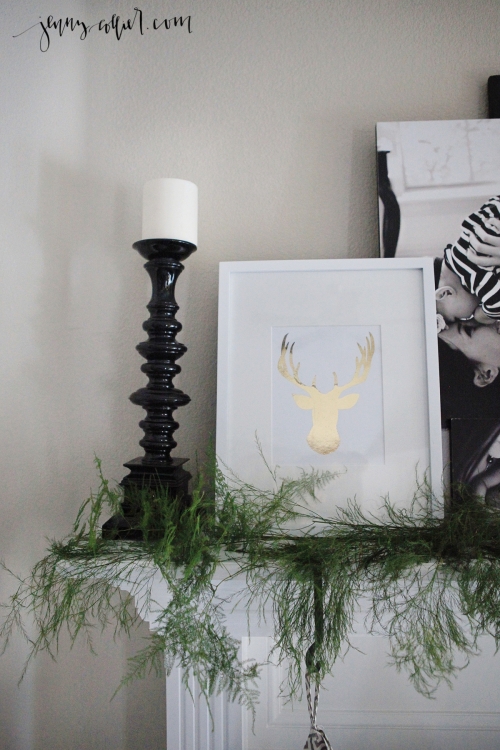DIY Gold Deer Head Silhouette