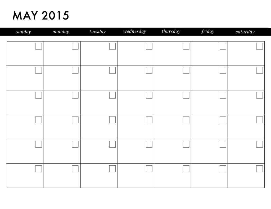 Monthly Calendar Printable
