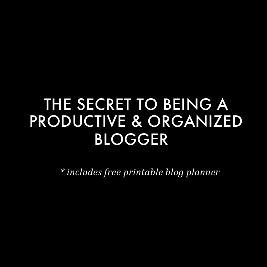 The secret to being a productive and organized blogger