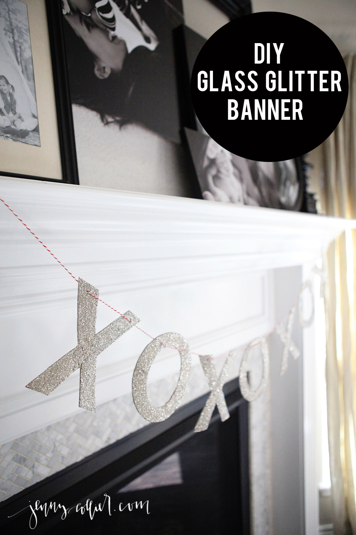 DIY German Glass Glitter Banner