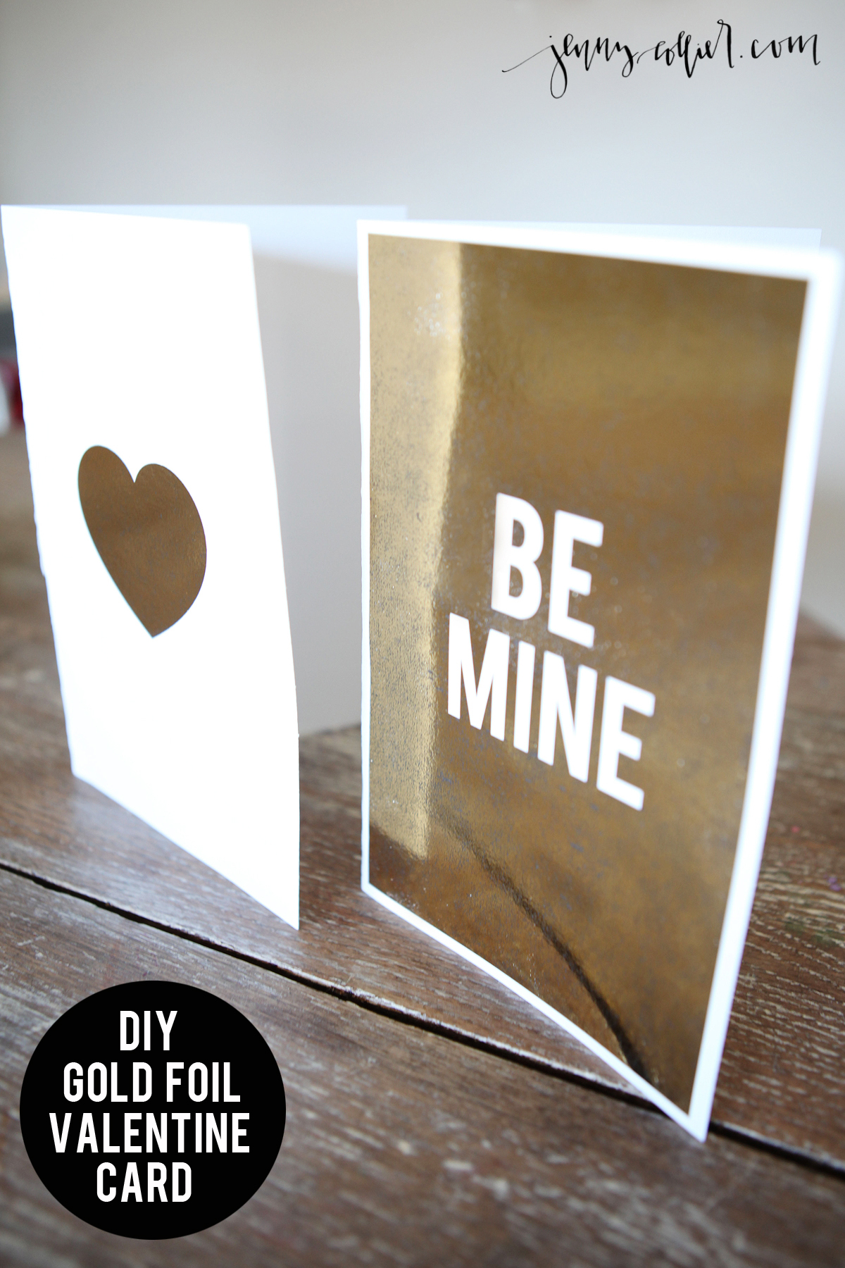 DIY Gold Foil Valentine Cards