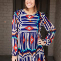 Long Sleeve Aztec Dress from Stella B