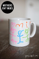 These Mother's Day mugs make easy DIY gifts and are the perfect craft for kids.