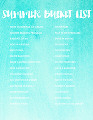 SUMMER BUCKET LIST