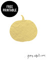 Gold Pumpkin Printable