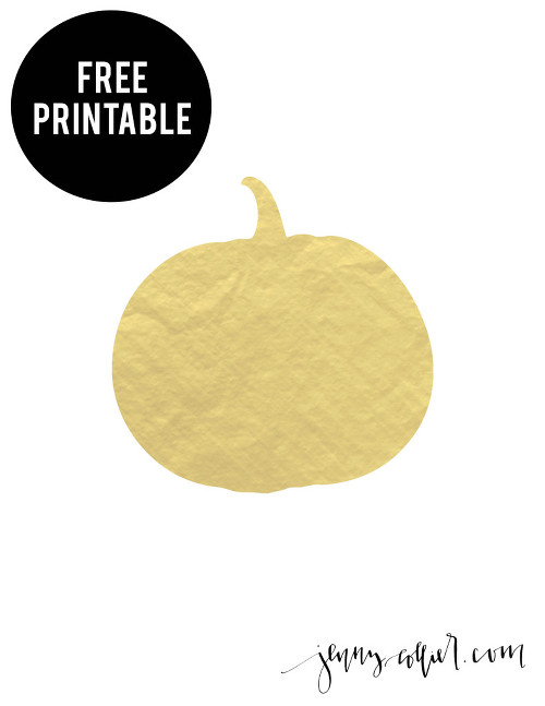 Gold Pumpkin Printable
