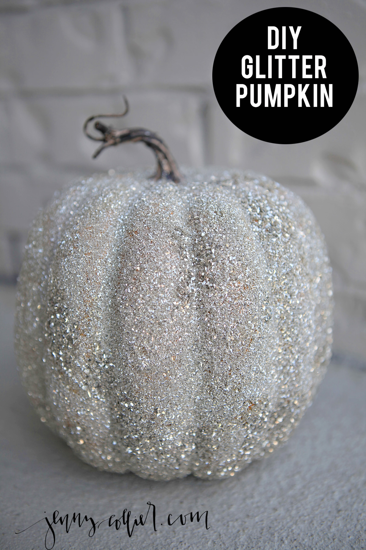 DIY Glitter Pumpkins
