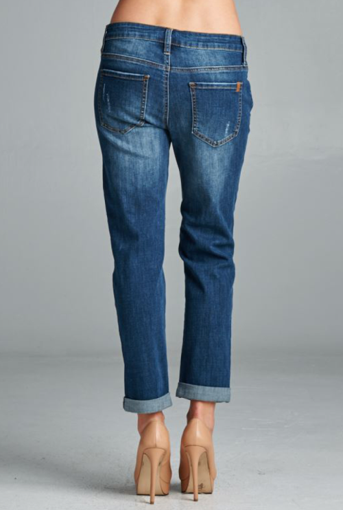 Skinny Distressed Boyfriend Jeans from Gray Monroe