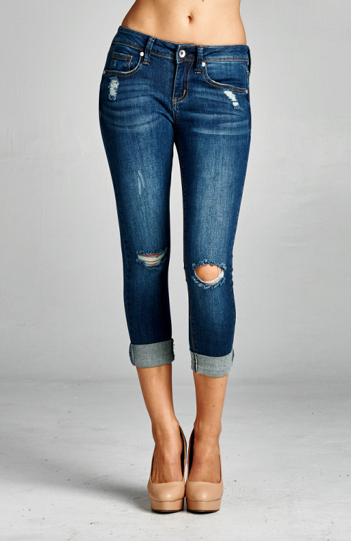 Skinny Ankle Length Distressed Jean from Gray Monroe