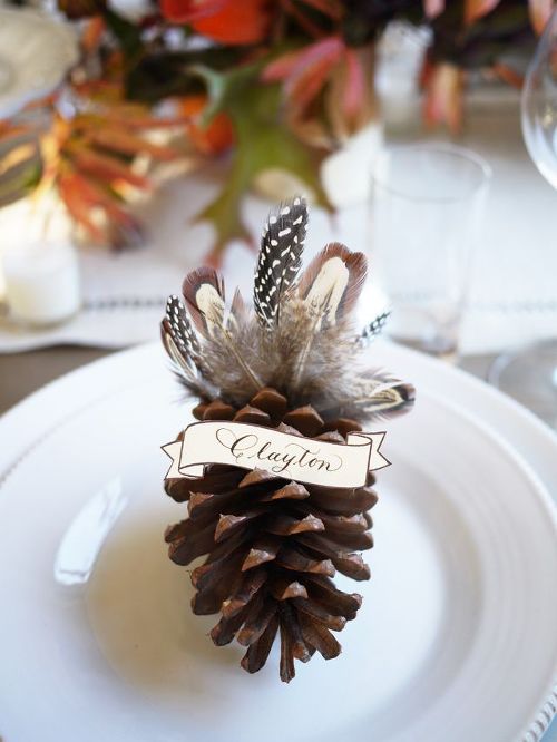 Pinecone Thanksgiving Place Setting