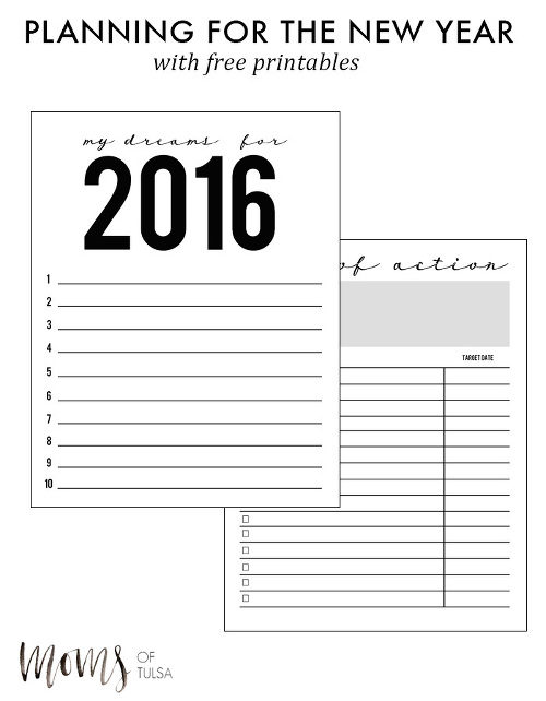 2016 goal setting printables
