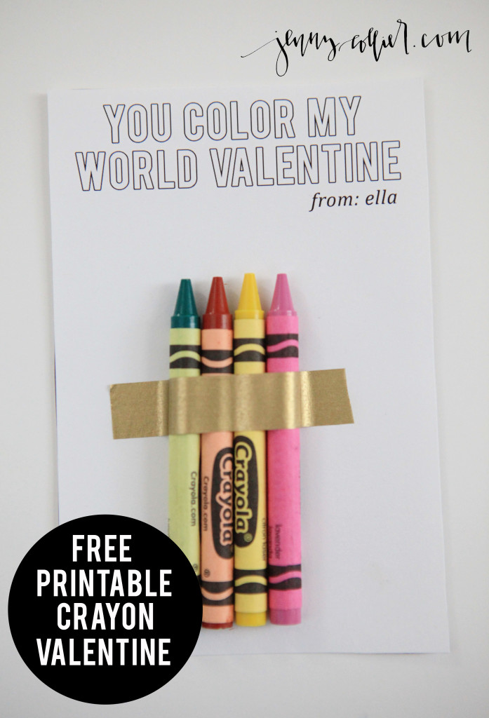 Crayon Valentine Printable